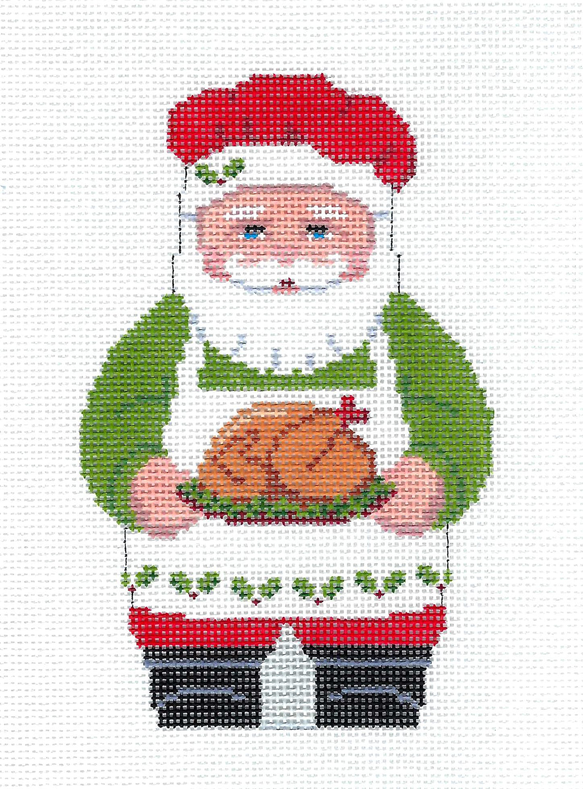 Santa ~ Chef Santa Ornament 18 Mesh handpainted Needlepoint Canvas by Susan Roberts