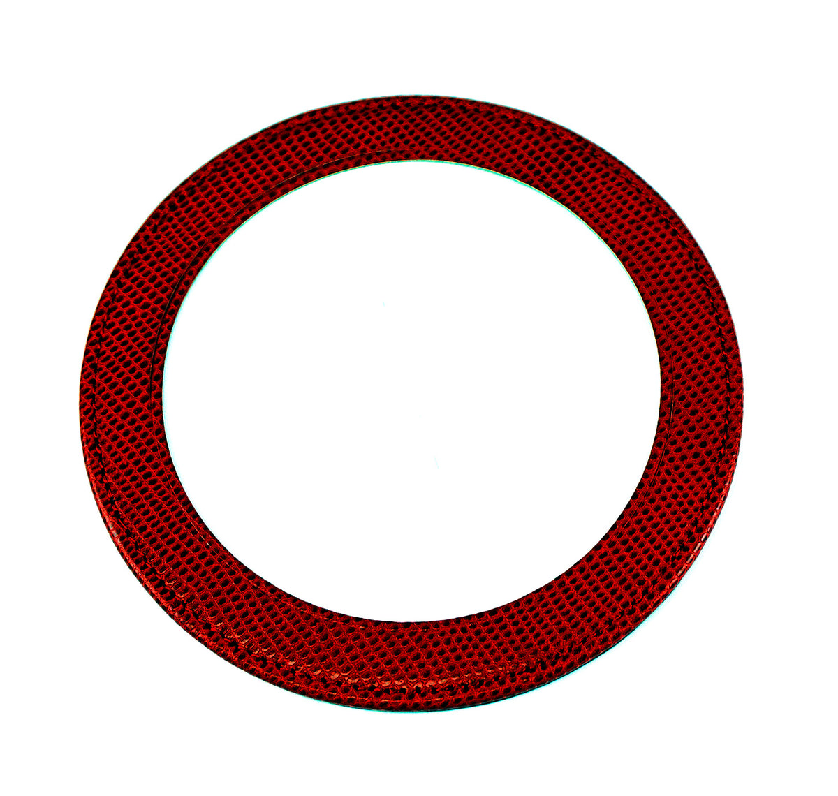 Accessory ~ Dark Red Leather Magnetic COASTER or ORNAMENT Holder for Needlepoint Canvas Ornament LEE
