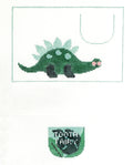 Tooth Fairy Canvas SET ~ Tooth Fairy Pillow DINOSAUR 2 Canvas SET, HP 18 Mesh Needlepoint Canvas by Kathy Schenkel