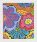 Laurel Burch ~ FLORAL FUN  18 Mesh handpainted Needlepoint Canvas & 6 Page BEADING & STITCH GUIDE  from Danji