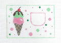 ICE CREAM CONE Tooth Fairy Pillow 2 Canvas SET handpainted 18 Mesh Needlepoint Canvas by Kathy Schenkel