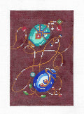Insert ~ Two Jeweled FABERGE EGGS with GOLD RIBBON handpainted BC INSERT Needlepoint Canvas by LEE