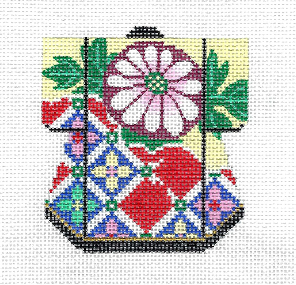 Kimono ~ Elegant Blossoms on a Petite Oriental Kimono handpainted Needlepoint Canvas by LEE *RETIRED*