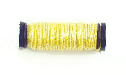 KREINIK BRAID ~ Star Yellow #091, Size 8 (Fine), 10 Meter Spool for Needlepoint by Kreinik