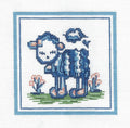 Hadley Pottery ~ BABY LAMB handpainted Needlepoint Canvas 5"x 5" SQ. by Silver Needle