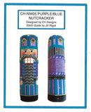 Canvas ~ Purple Nutcracker LG. handpainted Needlepoint Canvas and STITCH GUIDE by CH Designs from Danji