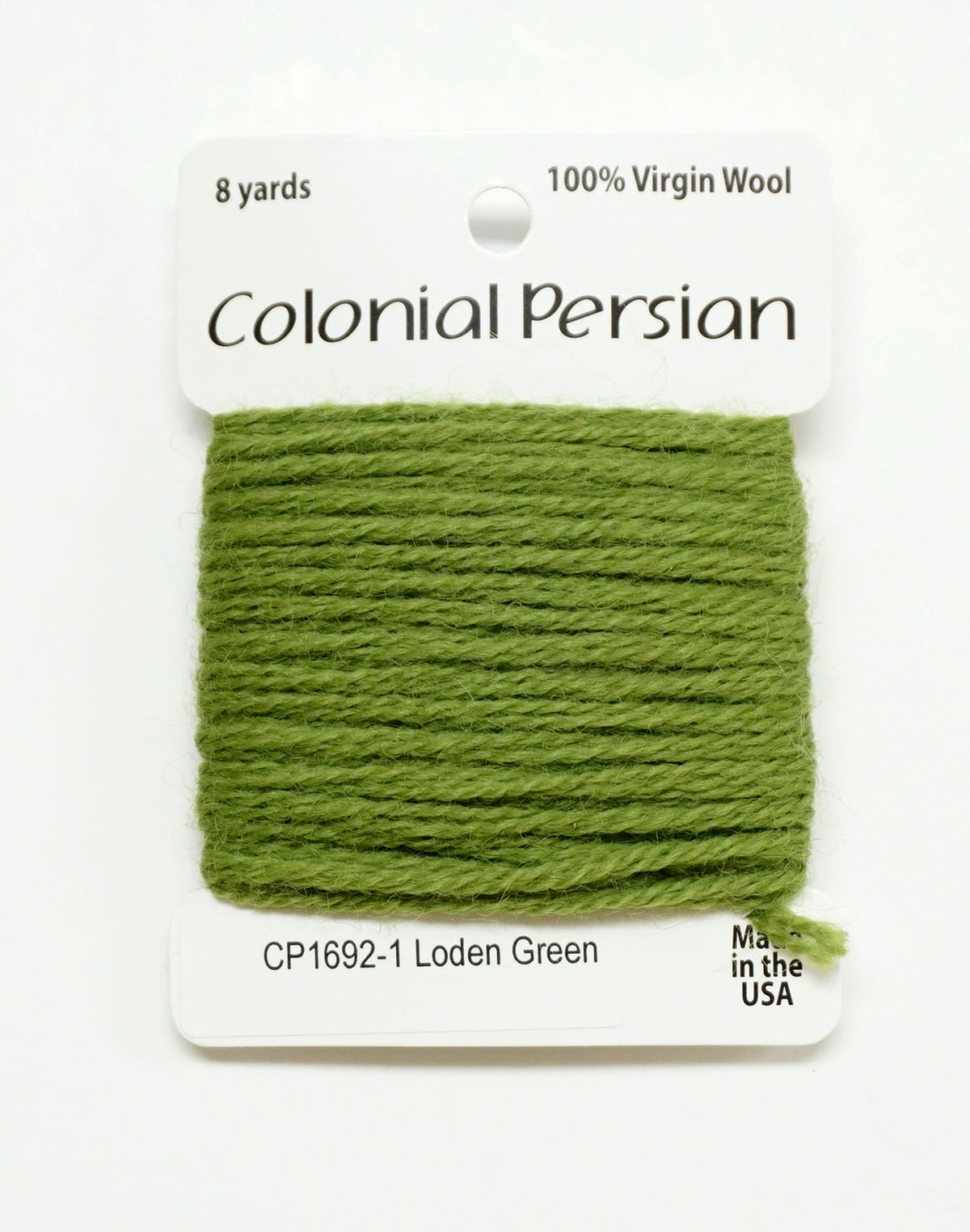 3 Ply Persian Wool ~ "Loden Green" #1692 Premium Needlepoint Thread by Colonial USA Made