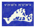 MARTHA'S VINEYARD, MASSACHUSETTS handpainted Needlepoint Pillow Canvas by Silver Needle
