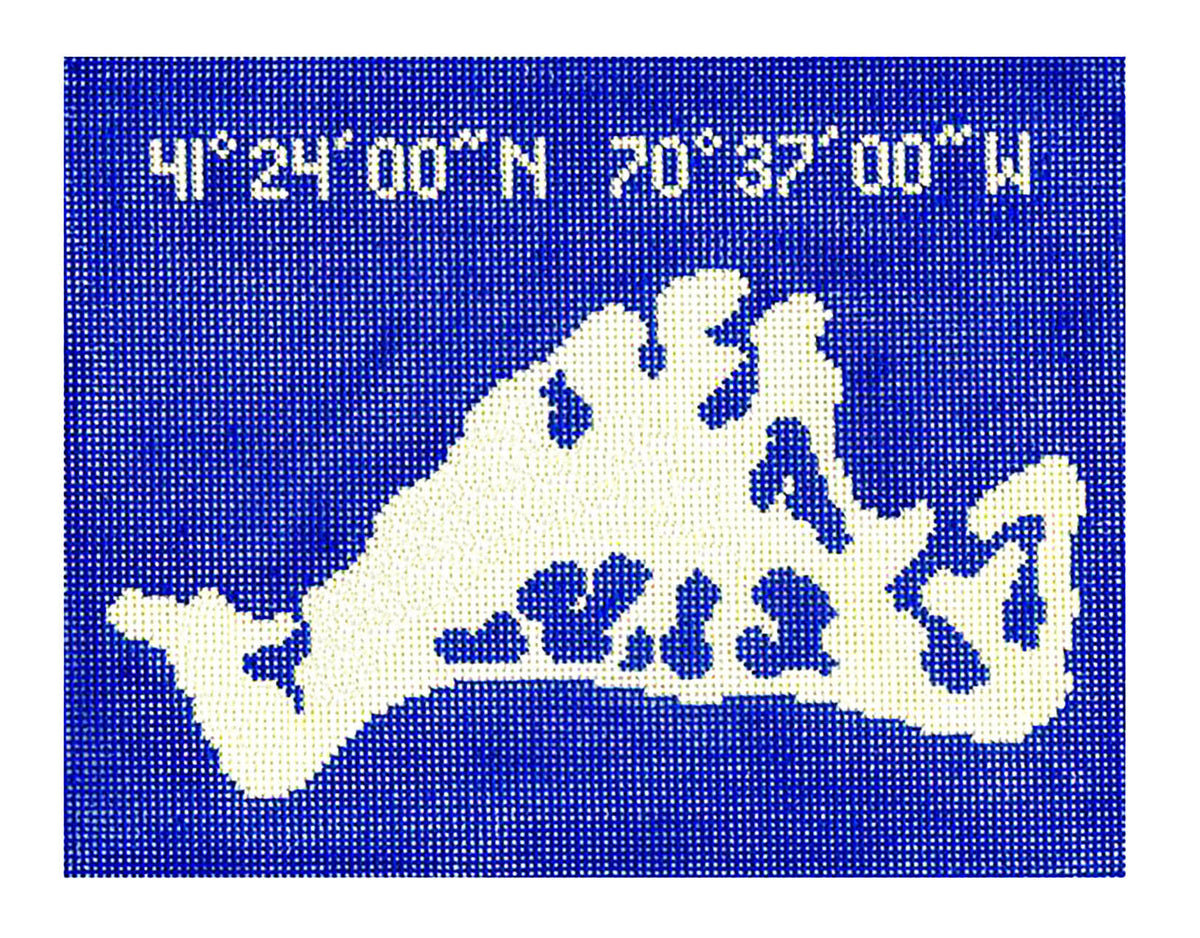 MARTHA'S VINEYARD, MASSACHUSETTS handpainted Needlepoint Pillow Canvas by Silver Needle