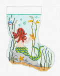 Stocking ~ MERMAID Mini Stocking handpainted 18 mesh Needlepoint Canvas by Needle Crossings