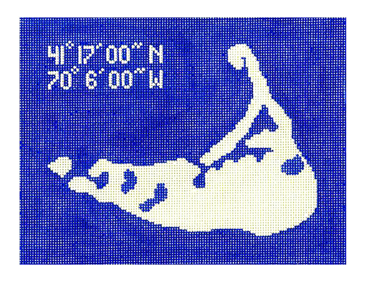 NANTUCKET ISLAND, MASSACHUSETTS handpainted Needlepoint Pillow Canvas by Silver Needle
