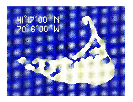 NANTUCKET ISLAND, MASSACHUSETTS handpainted Needlepoint Pillow Canvas by Silver Needle