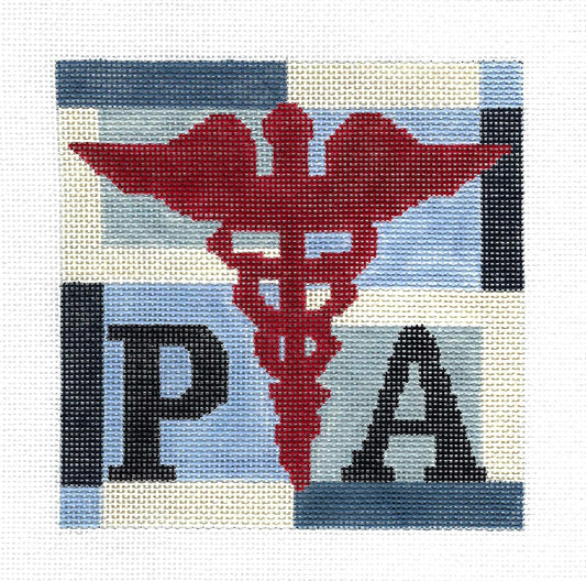 Profession ~ PHYSICIAN ASSISTANT " PA "  5" Square handpainted Needlepoint Canvas Ornament by Melissa Prince