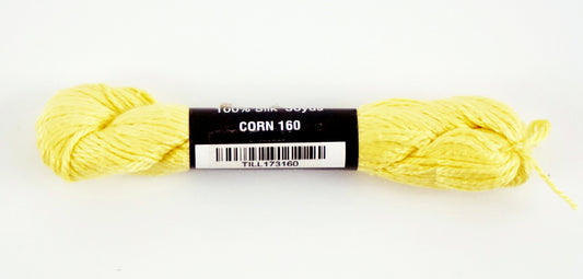 Pepper Pot SILK  #160 "CORN" Single Ply Yellow Needlepoint Stitching Thread by PEPPER POT SILK
