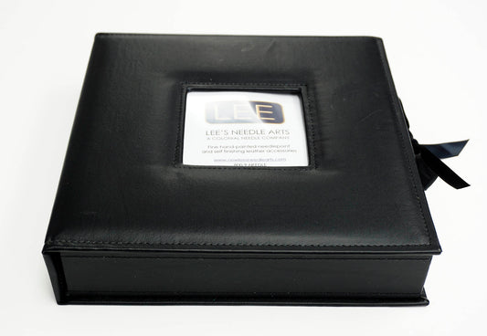 Leather ~ Black Premium Leather PHOTOGRAPH ALBUM for a Needlepoint Canvas by LEE *RETIRED*