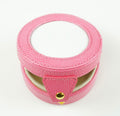 Accessory ~ Bright Pink Textured Leather Gift Box Snap Case for a handpainted Needlepoint Canvas by LEE