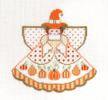Angel ~ Pumpkin Patch Angel & Charms handpainted 18 Mesh Needlepoint Canvas by Painted Pony