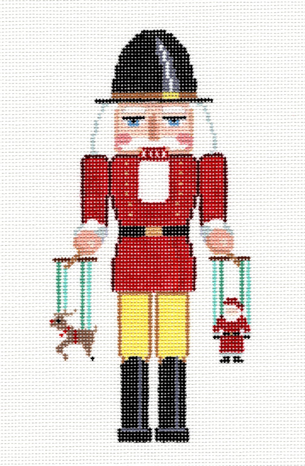Canvas ~ Nutcracker Puppet Maker with Puppets handpainted 18 Mesh Needlepoint Ornament Canvas by Susan Roberts