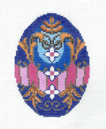 Faberge Egg ~ Jeweled Purple, Rose Pink & Metallic Gold EGG 18 mesh handpainted Needlepoint Canvas by LEE