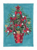 RED BOW CHRISTMAS TREE 18 Mesh handpainted Needlepoint Canvas by Alice Peterson