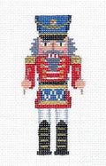 Nutcracker ~ Red Drummer Nutcracker Mini 4" Tall Ornament 18 Mesh handpainted Needlepoint Canvas by Susan Roberts