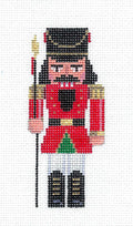 Nutcracker ~ Nutcracker Guard in Red Mini 4" Tall Ornament handpainted Needlepoint Canvas by Susan Roberts