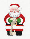 Christmas ~ Santa Claus Checking his List Ornament 18 mesh handpainted Needlepoint Canvas by Susan Roberts