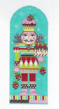 Kelly Clark Canvas ~ LG. "STRAWBERRY PRINCE" 9" Tall Nutcracker 18 mesh handpainted Needlepoint Ornament Canvas
