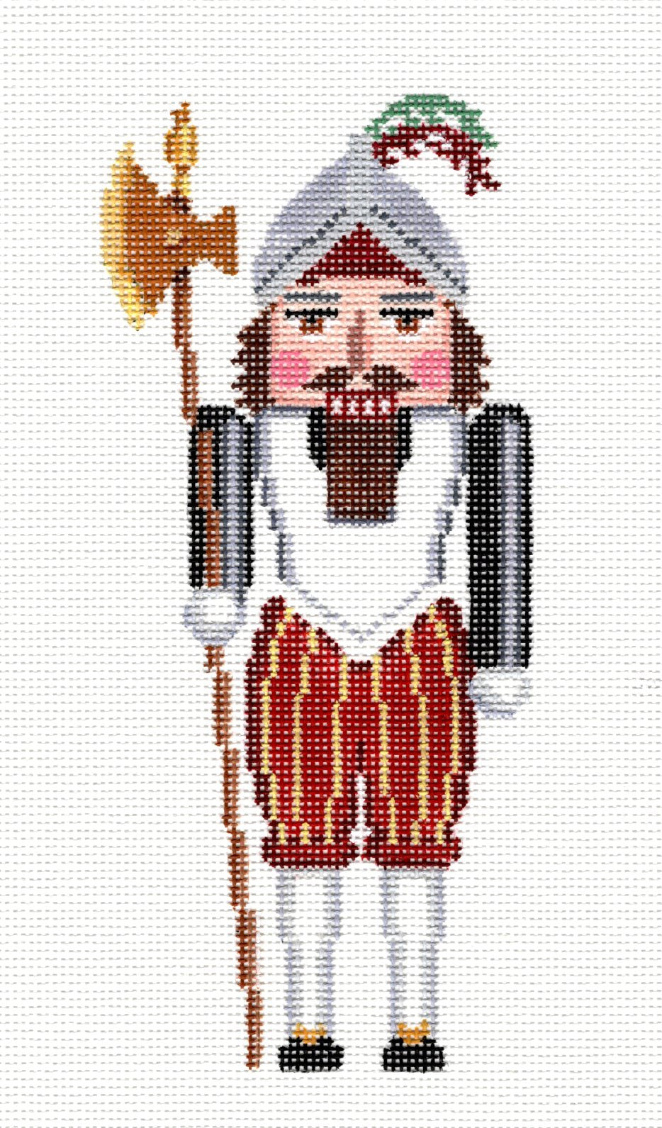 Canvas ~ Nutcracker SWISS GUARD handpainted 18 Mesh Needlepoint Ornament Canvas by Susan Roberts