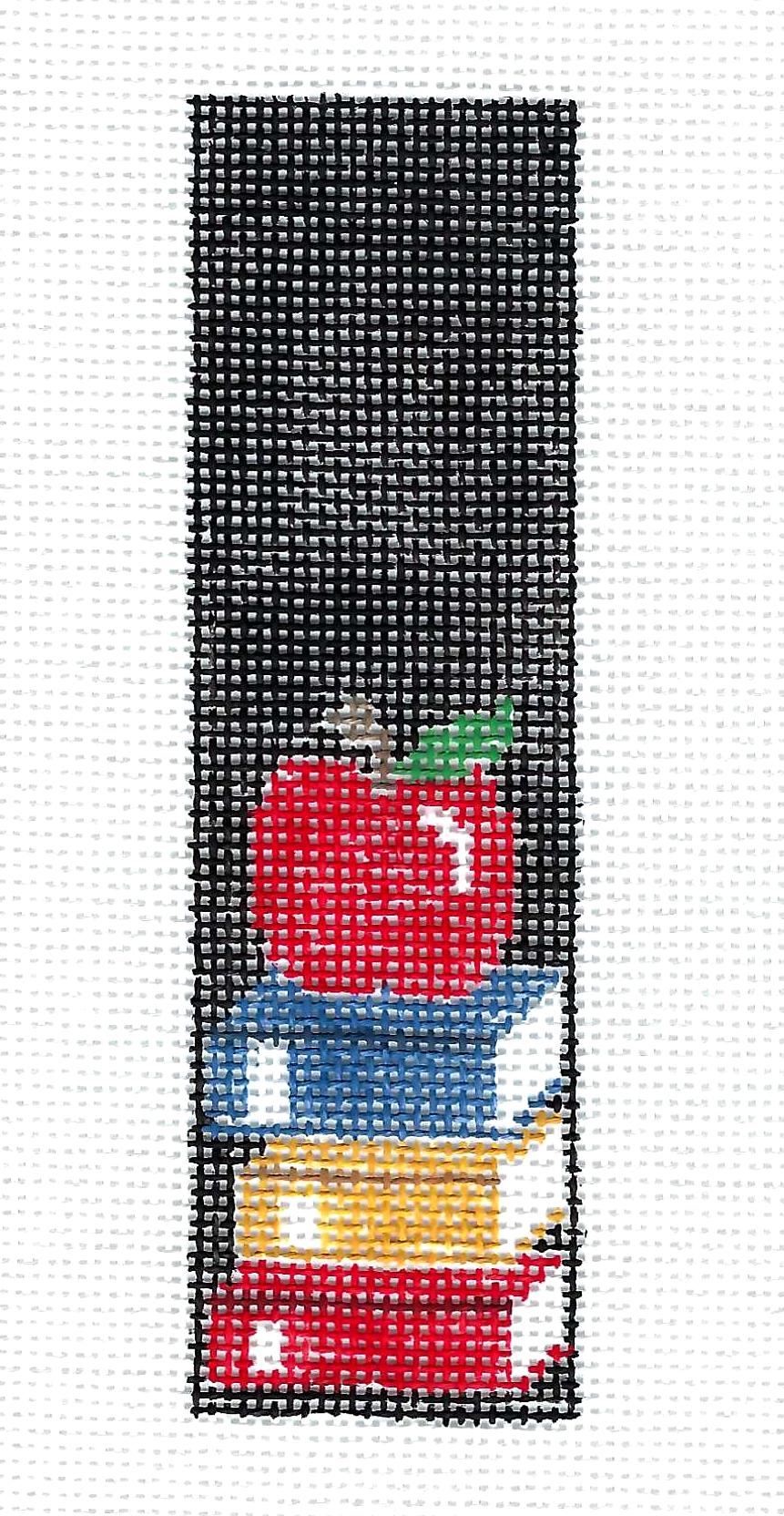 Bookmark ~ Teacher's Bookmark handpainted 18 Mesh Needlepoint Canvas by Kathy Schenkel