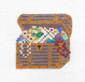 TREASURE CHEST of Jewels 18 Mesh Needlepoint Canvas & STITCH GUIDE by CH Designs from Danji