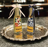 "Veuve" Champagne Bottle Butterflies Design handpainted Needlepoint Canvas by C'ate La Vie