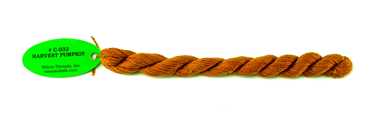 Silk Thread ~ HARVEST PUMPKIN #C-032  100% SILK Thread 30 Yard Skein for Needlepoint from Wiltex