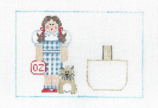 WIZARD OF OZ Tooth Fairy Pillow Princess  Two Canvas SET handpainted Needlepoint Canvas by Kathy Schenkel