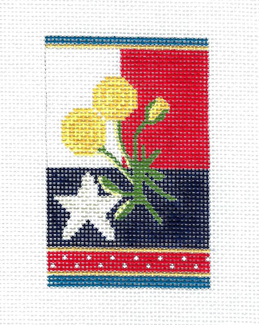 Kelly Clark FIRECRACKER ~ TEXAS Flag FIRECRACKER Ornament handpainted 18 Mesh Needlepoint Canvas