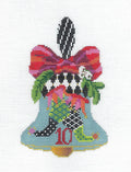 Kelly Clark ~ 12 Days of Christmas Hand Bell 10 Lords Leaping 18 Mesh handpainted Needlepoint Canvas by Kelly Clarky