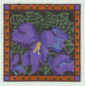 Canvas~ 4" Square Purple Violet Coaster handpainted Needlepoint Canvas~by Whimsy and Grace