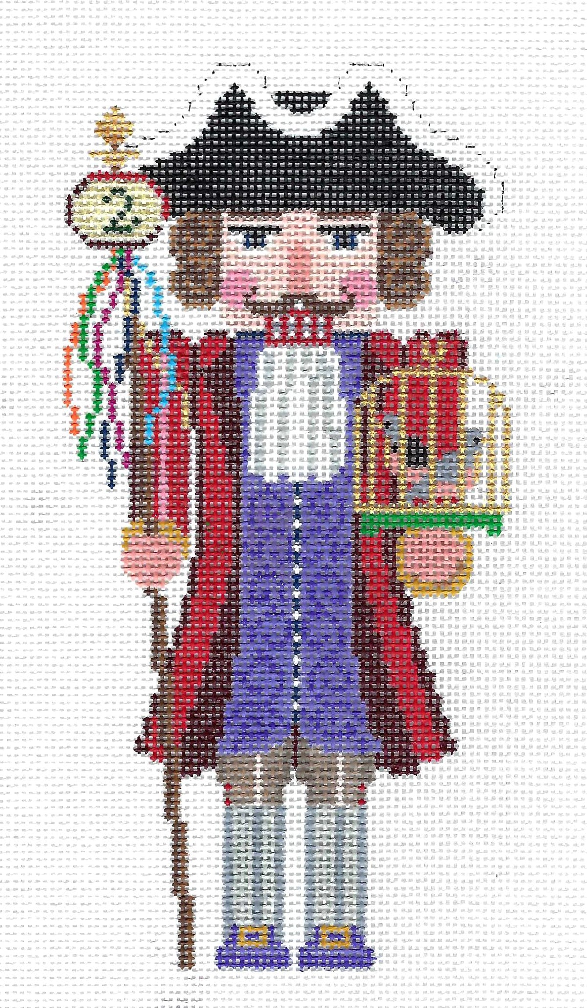 Nutcracker ~ ( 12 Days ) 2 Turtle Doves Nutcracker handpainted 18 Mesh Needlepoint Ornament by Susan Roberts