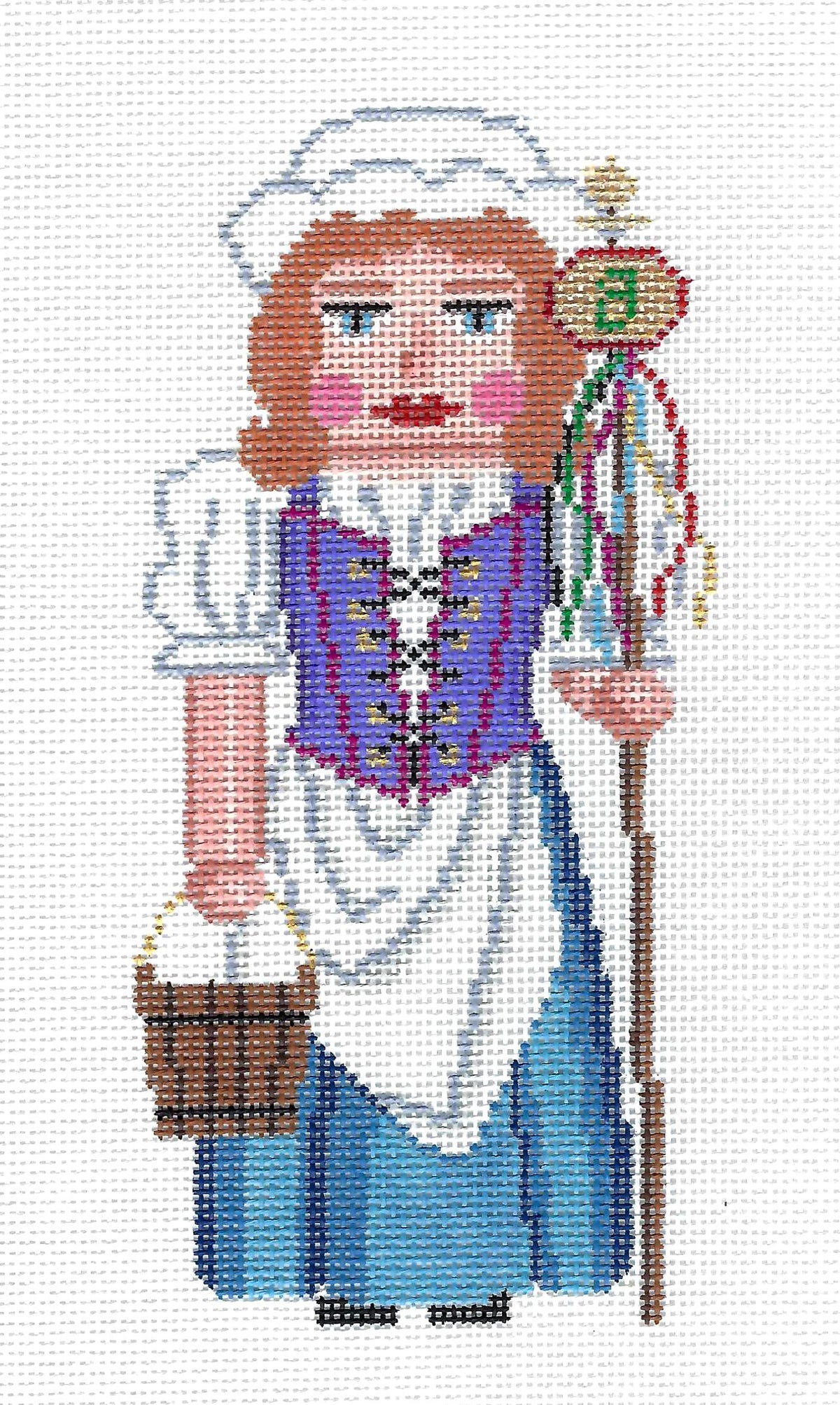 Nutcracker ~ ( 12 Days ) 8 Maids Milking Nutcracker handpainted Needlepoint Ornament by Susan Roberts