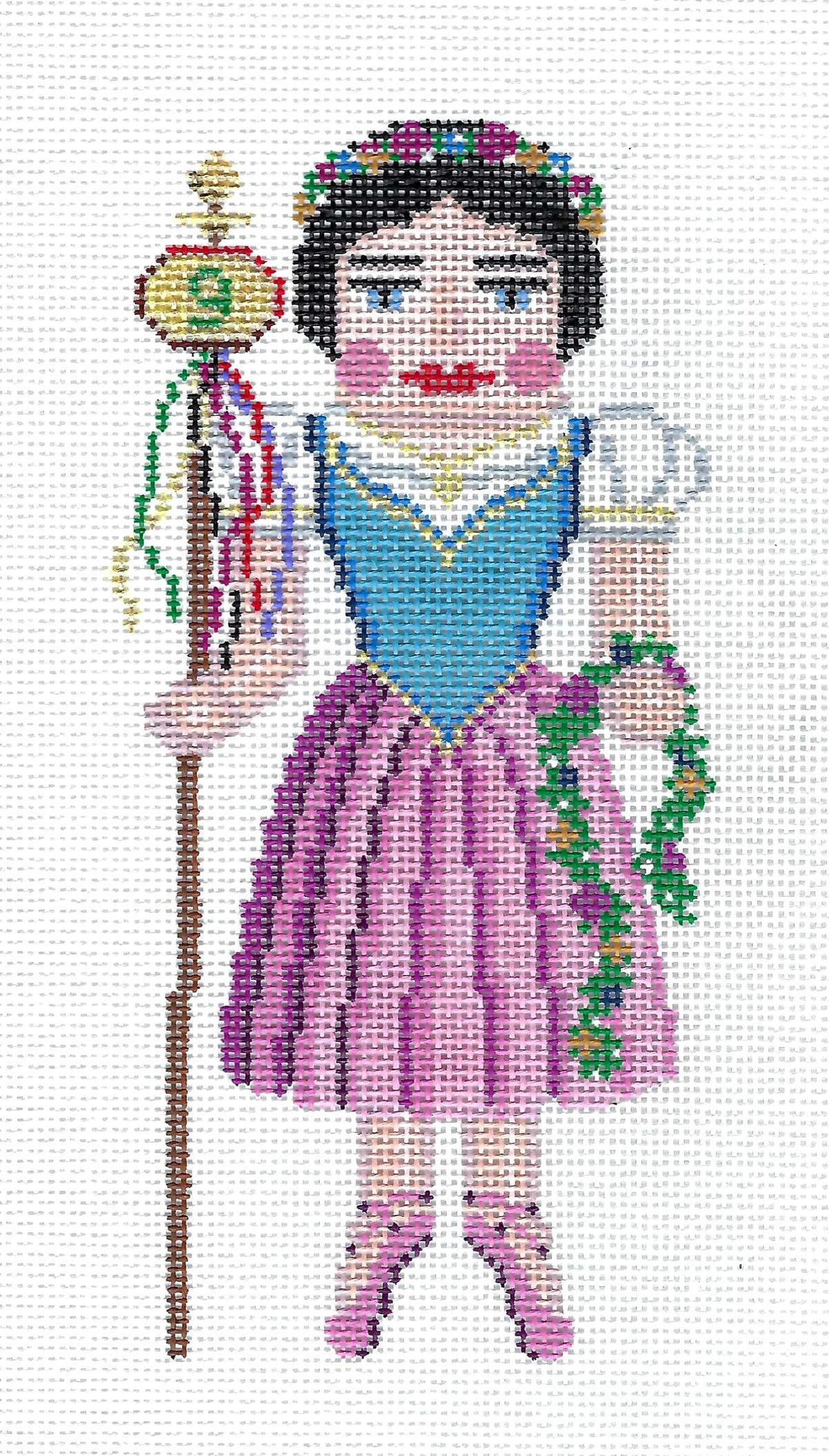 Nutcracker ~ ( 12 Days ) 9 Ladies Dancing Nutcracker handpainted Needlepoint Ornament by Susan Roberts