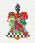 Kelly Clark ~ 12 Days of Christmas Hand Bell ~ 4 Calling Birds ~ 18 Mesh handpainted Needlepoint Canvas