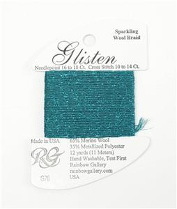 GLISTEN Sparkling Braid #76 Azure Needlepoint Thread by Rainbow Gallery