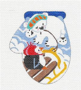 Mini Mitt Club~ "Sledding Friends" Mitten Club HP Needlepoint Canvas & SG KAMALA JulieMar***SPECIAL ORDER***