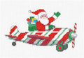 Christmas ~ Santa Pilot & Candy Cane Airplane Ornament 18 Mesh handpainted Needlepoint Canvas by Susan Roberts