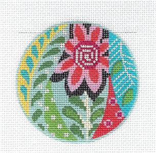Kelly Clark ~ Beautiful Passion Flower handpainted Needlepoint Canvas by Kelly Clark