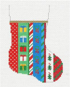 Stocking ~ Christmas Mini Stocking Ornament handpainted 13 mesh Needlepoint Canvas Susan Roberts