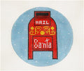 Christmas ~ Letter to Santa  in Santa's Mail Box handpainted Needlepoint Ornament Canvas by ZIA ~ Danji