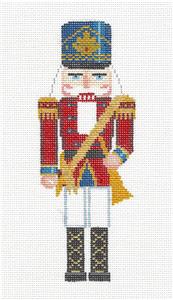 Nutcracker ~ Christmas Trumpeter Nutcracker handpainted 18 Mesh Needlepoint Ornament by Susan Roberts