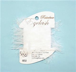 EYELASH Stitching Fiber WHITE #RE02  8 Yard Card Needlepoint Thread by Rainbow Gallery