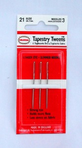 Colonial TWEENS English Tapestry Needle Set of 3 for Needlepoint ~ Size 21